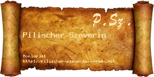 Pilischer Szeverin névjegykártya